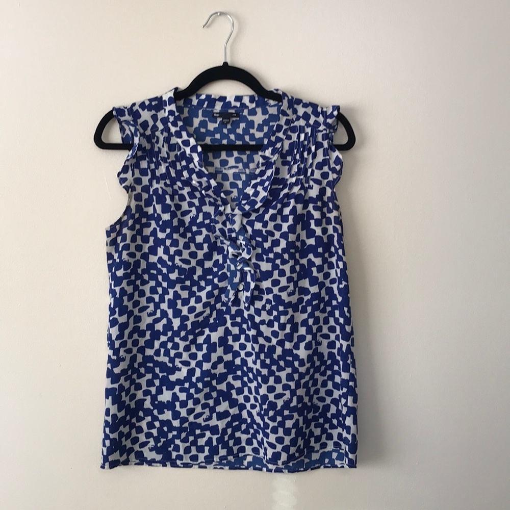 Gap Blue and White Top